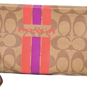 COACH F66463 COACH VARSITY STRIPE LARGE WRISTLET IN SIGNATURE